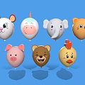 Daily Life Cute Animal Shaped Balloons With Mouse Unicorn Elephant Cat Pig Bear Chicken