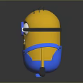Minion Themed Children's Furniture Figurine With Yellow Body And Blue Overalls