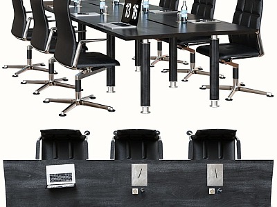 Desk Conference Table Multi-person Conference Table and Chair Combination model