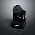 DIAMANUM Black Speaker Device With Modern Compact Design And Brand Logo