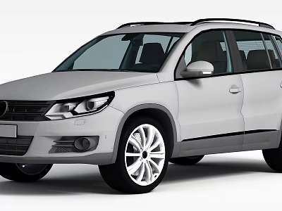 Silver SUV With Roof Rack Five Door Design Alloy Wheels And Headlights 3d model