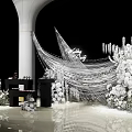 771 YY line curtain sequins wedding display area layout wedding 3d model