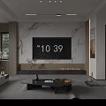 Modern Living Dining Room Interior With Sofa Dining Table And Green Plant