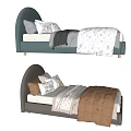 Modern Single Bed 3d model
