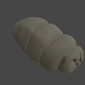 Detailed Brown Textured Segmented Organic Shape 3D Model Digital Rendering