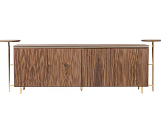 Nordic Solid Wood Sideboard Living Room Sofa Display Cabinet Italian Style Minimalist Sideboard 3d model