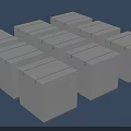 Natural Stone And Wood Blocks Stacked For Construction Material Use 3d model