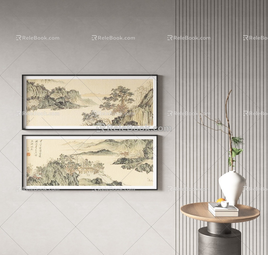 Chinese decorative painting 3d model