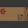 Cardboard Box With Top Secret Confidential Stamp And Shipping Handling Symbols