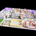 Indoor Playground Layout With Colorful Play Zones Slides Climbing Structures And Interactive Games
