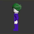 Lego Joker Minifigure With Green Hair Purple Outfit And Chain Details