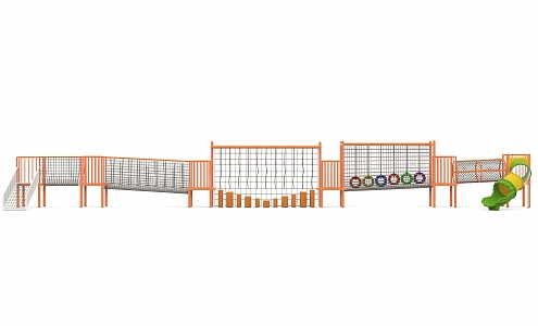 Amusement Equipment Round Platform Corridor Bridge Amusement Equipment Toys Amusement 3d model