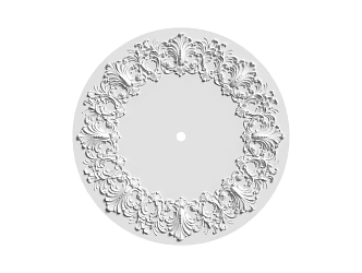 European-style lamp panel gypsum component carved 3d model
