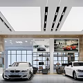 Automotive 4S Store Showroom With Modern Design And Cars