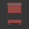 Sturdy Red MACOOD Tool Cart With Multiple Drawers And Mobile Wheels 3d model