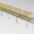 Industrial Equipment Roller Conveyor With Transparent Protective Covers And Metal Frame