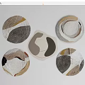 Pattern Round Carpet Combination 3d model