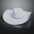 Modern Cowboy Hat Denim Wool Hat Wilderness Hat 3d model