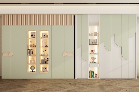 Modern Children's Room Wardrobe Decorative Cabinet 3d model