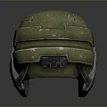 Modern Camouflage Tactical Helmet With Metallic Finish And Protective Sleek Design