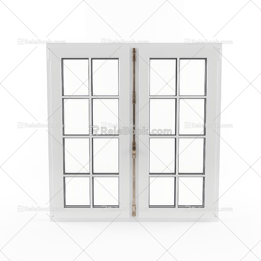 French architectural window casement window 3d model