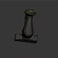 Ancient Bronze Daily Life Item With Unique Shape And Textured Surface