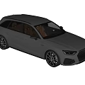 Modern Gray Station Wagon With Sporty Design Black Wheels And LED Headlights