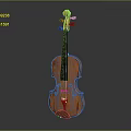 Elegant Classical Wooden Violin Musical Instrument Handcrafted with Acoustic Design and Vintage Style