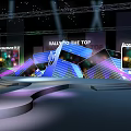Lenovo Stage Event Setup Featuring Raised To The Top Banner Lighting Screens And Steps