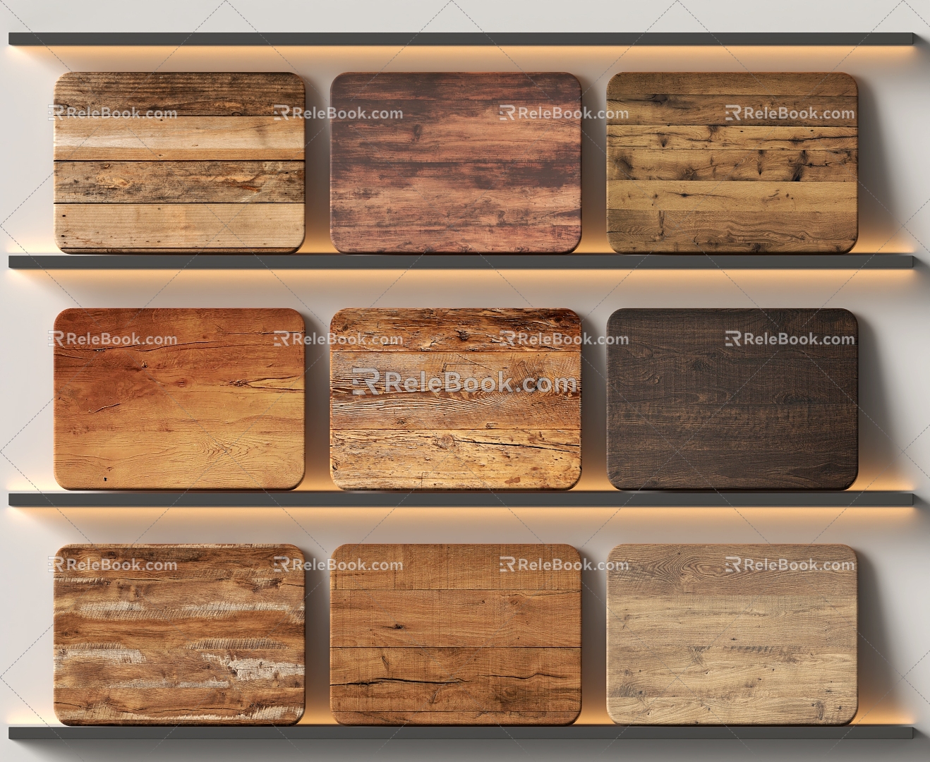 Modern old plank wood veneer 3d model