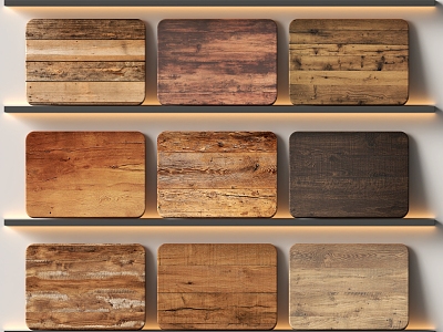 Modern old plank wood veneer 3d model