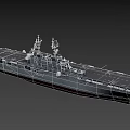 Aircraft Carrier With Flight Deck And Island Structure For Military Operations
