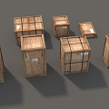 Wooden Boxes Cargo Boxes Cargo Boxes Cargo Boxes Cargo Terminals Cargo Transport Boxes Low Face Number Low Mold Simple Mold Game Video Level Realism 3d model