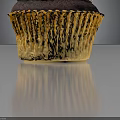 Chocolate Cupcake With Yellow Paper Liner White Cream Frosting And Oreo Cookie Topping