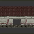 Vintage Small Building With Red Tiled Roof Off White Walls And Wooden Door