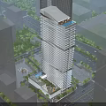 Modern High Rise Office Building With Urban Greenery And Architectural Design