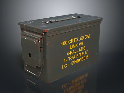 Green Metal Storage Box With Handle Secure Lid For Home Organization And Storage 3d model