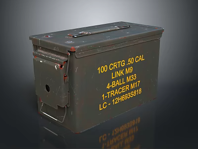 Green Metal Storage Box With Handle Secure Lid For Home Organization And Storage 3d model