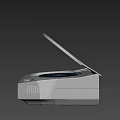 White TV DVD Player Combo With Open Disc Tray And Connectivity Ports