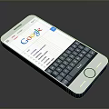 Smartphone Screen Displaying Google Search Interface With Virtual Keyboard And Results 3d model