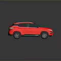 Red Modern SUV With Panoramic Sunroof And Sporty Exterior Design