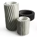 Modern Decorative Ceramic Vessels With Textured Surfaces And Diverse Artistic Shapes 3d model