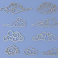 Chinese-style Metal Carved Traditional Pattern Carved Pattern 3d model