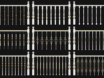 White European guardrail combination 3d model