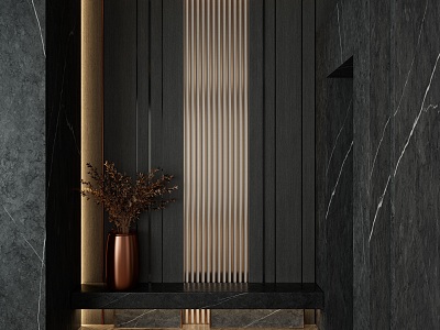 Italian Black Gold Style Rock Slab Style Entrance model