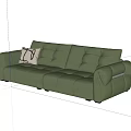 Modern Multiplayer Fabric Sofa 3d model