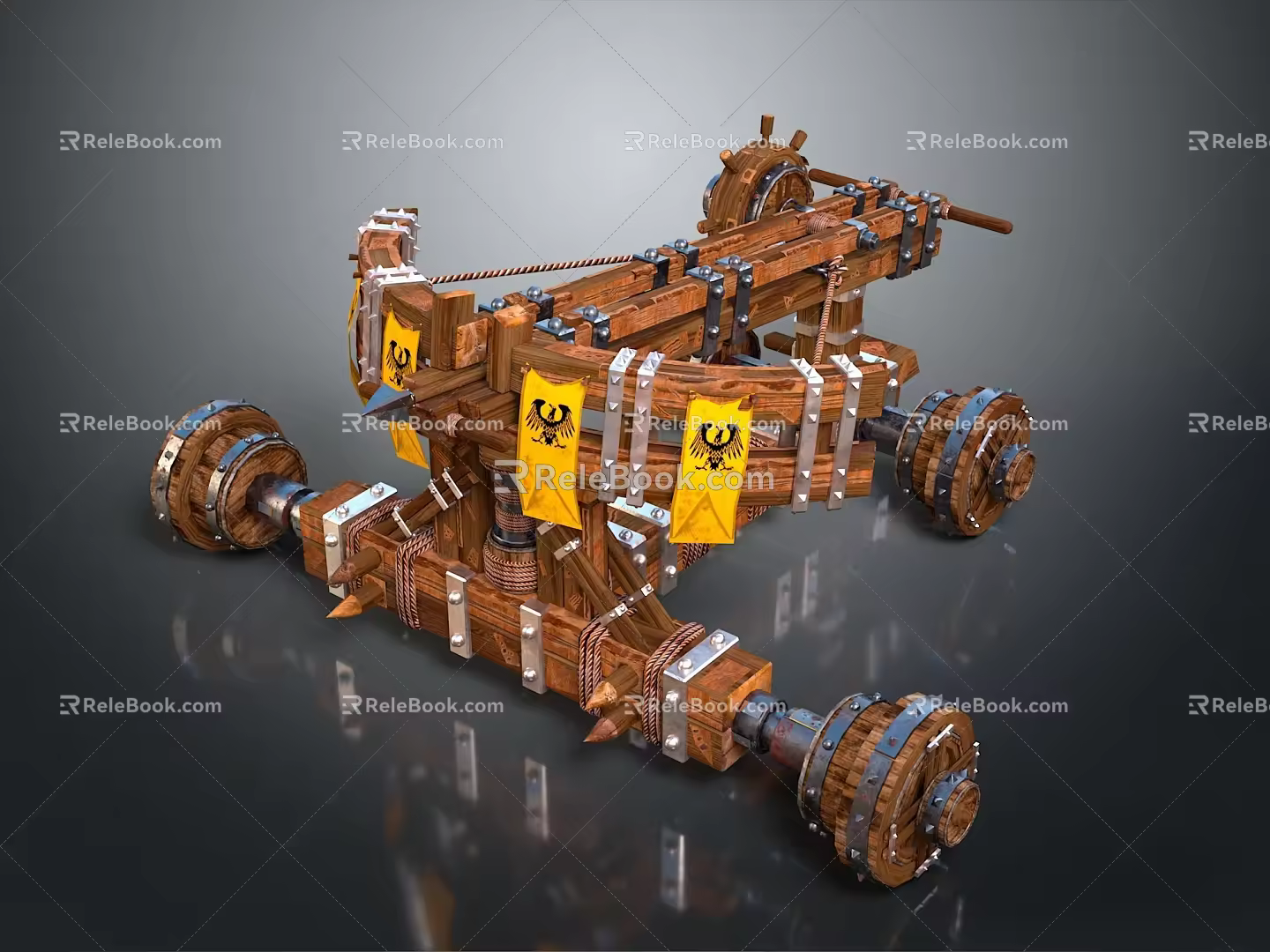 Siege Vehicle Siege Crossbow Arrow Mechanical Crossbow Shift Bow Arrow 3d model