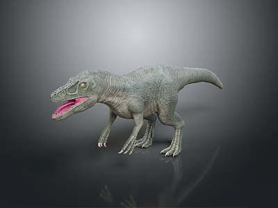 Realistic 3D Dinosaur Model Standing Pose With Open Mouth And Sharp Teeth 3d model