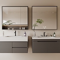 Bathroom Cabinet Basin Cabinet Bathroom Cabinet Suspended 3d model