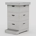 White Rustic Wooden Multi Drawer Storage Cabinet With Simple Design And Functional Drawers